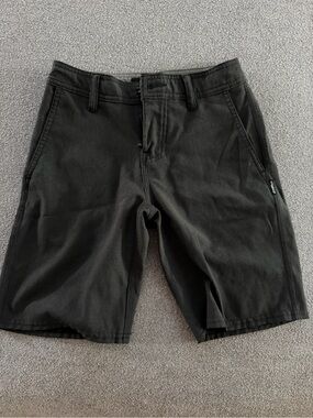 O'Neill Boys Black Casual Flat-Front Hybrid Shorts Size 22 (Boys 8/9)